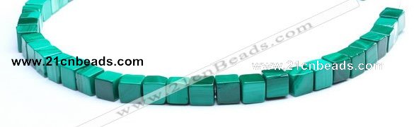 CMN15 A grade 8*8*8mm cube natural malachite beads Wholesale