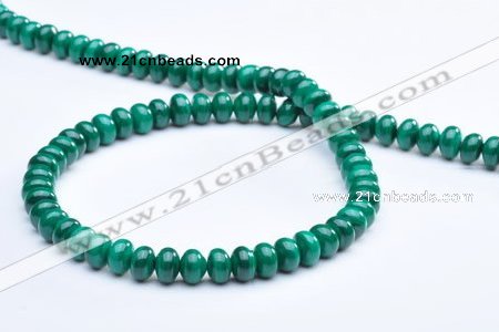 CMN16 A grade 4*6mm roundel natural malachite beads Wholesale