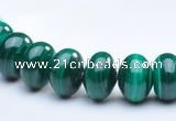 CMN17 A grade 6*8mm roundel natural malachite beads Wholesale