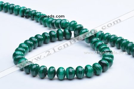 CMN17 A grade 6*8mm roundel natural malachite beads Wholesale