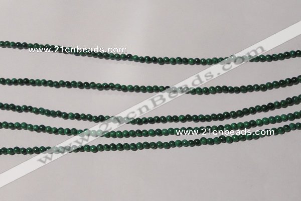 CMN200 15.5 inches 2mm round natural malachite beads wholesale