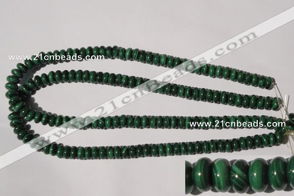 CMN206 15.5 inches 5*9mm rondelle natural malachite beads wholesale