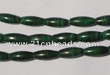 CMN211 15.5 inches 5*12mm rice natural malachite beads wholesale
