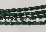 CMN215 15.5 inches 4*6mm teardrop natural malachite beads wholesale