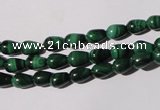 CMN216 15.5 inches 5*7mm teardrop natural malachite beads wholesale