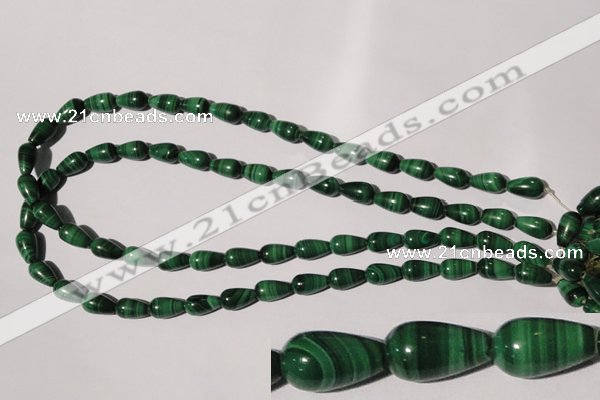 CMN219 15.5 inches 7*12mm teardrop natural malachite beads wholesale
