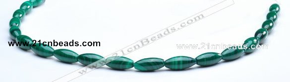 CMN22 6*14mm rice A grade natural malachite beads wholesale