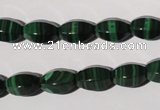 CMN225 15.5 inches 8*12mm faceted rice natural malachite beads