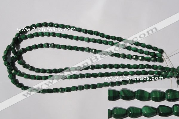 CMN229 15.5 inches 5*7mm faceted teardrop natural malachite beads