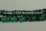 CMN232 15.5 inches 6*9mm bone natural malachite beads wholesale