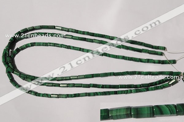 CMN240 15.5 inches 4*8mm faceted tube natural malachite beads