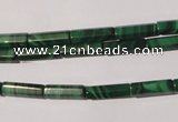 CMN241 15.5 inches 4*13mm faceted tube natural malachite beads