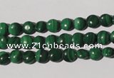 CMN250 15.5 inches 6mm flat round natural malachite beads wholesale