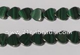 CMN261 15.5 inches 8*8mm heart natural malachite beads wholesale