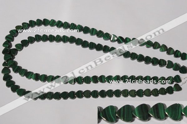 CMN261 15.5 inches 8*8mm heart natural malachite beads wholesale