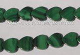 CMN262 15.5 inches 10*10mm heart natural malachite beads wholesale