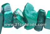 CMN27 34 inches freeform shape natural malachite chips beads