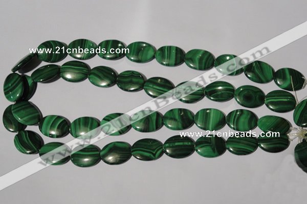 CMN275 15.5 inches 15*20mm oval natural malachite beads wholesale