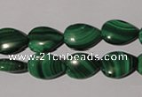 CMN282 15.5 inches 10*14mm flat teardrop natural malachite beads