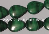 CMN285 15.5 inches 15*20mm flat teardrop natural malachite beads