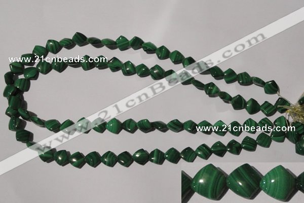 CMN289 15.5 inches 10*10mm trapezoid natural malachite beads