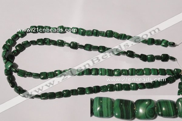 CMN292 15.5 inches 8*8mm square natural malachite beads wholesale