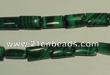 CMN311 15.5 inches 6*10mm rectangle natural malachite beads wholesale