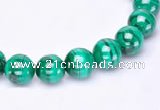 CMN36 AB grade 3mm round natural malachite beads Wholesale