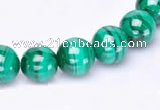 CMN37 AB grade 4mm round natural malachite beads Wholesale