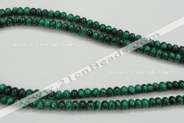 CMN400 15.5 inches 4*6mm rondelle natural malachite beads wholesale