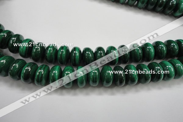 CMN402 15.5 inches 6*10mm rondelle natural malachite beads wholesale