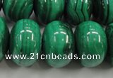 CMN403 15.5 inches 8*12mm rondelle natural malachite beads wholesale