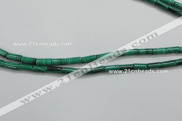 CMN410 15.5 inches 4*9mm tube natural malachite beads wholesale