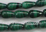 CMN415 15.5 inches 5*9mm teardrop natural malachite beads wholesale