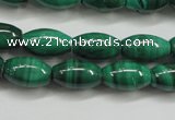 CMN418 15.5 inches 4*6mm rice natural malachite beads wholesale