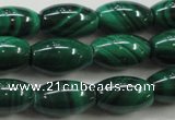 CMN419 15.5 inches 6*9mm rice natural malachite beads wholesale