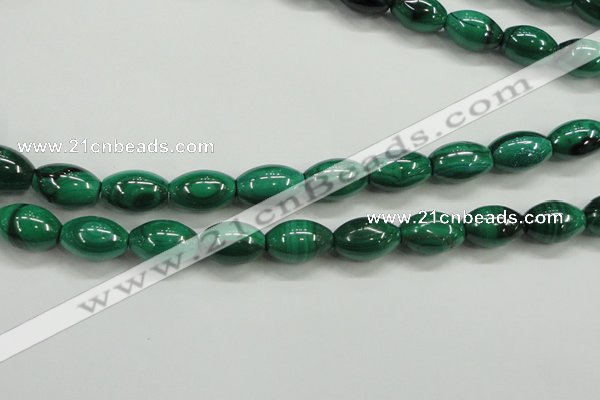 CMN420 15.5 inches 8*12mm rice natural malachite beads wholesale