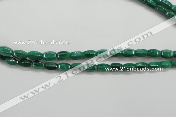 CMN422 15.5 inches 5*8mm faceted rice natural malachite beads