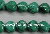 CMN424 15.5 inches 8*8mm heart natural malachite beads wholesale