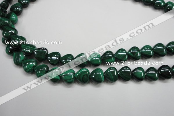 CMN425 15.5 inches 8*8mm heart natural malachite beads wholesale