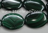 CMN437 15.5 inches 18*25mm oval natural malachite beads wholesale