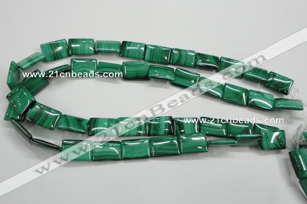 CMN444 15.5 inches 13*18mm rectangle natural malachite beads