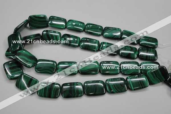 CMN448 15.5 inches 18*25mm rectangle natural malachite beads