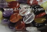 CMQ05 15.5 inches 10*14mm oval multicolor quartz beads wholesale