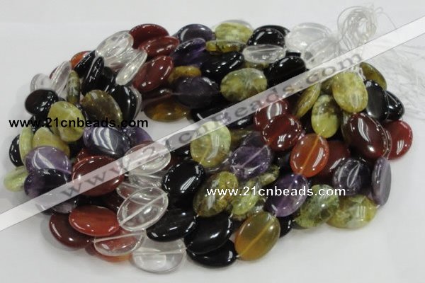 CMQ06 15.5 inches 18*25mm oval multicolor quartz beads wholesale