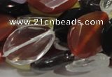 CMQ09 18*25mm twisted faceted teardrop multicolor quartz beads