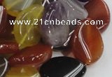 CMQ14 18*25mm twisted flat teardrop multicolor quartz beads