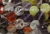 CMQ18 15.5 inches 10mm faceted coin multicolor quartz beads