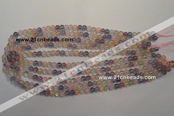 CMQ211 15.5 inches 6mm round multicolor quartz gemstone beads