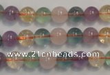 CMQ212 15.5 inches 8mm round multicolor quartz gemstone beads